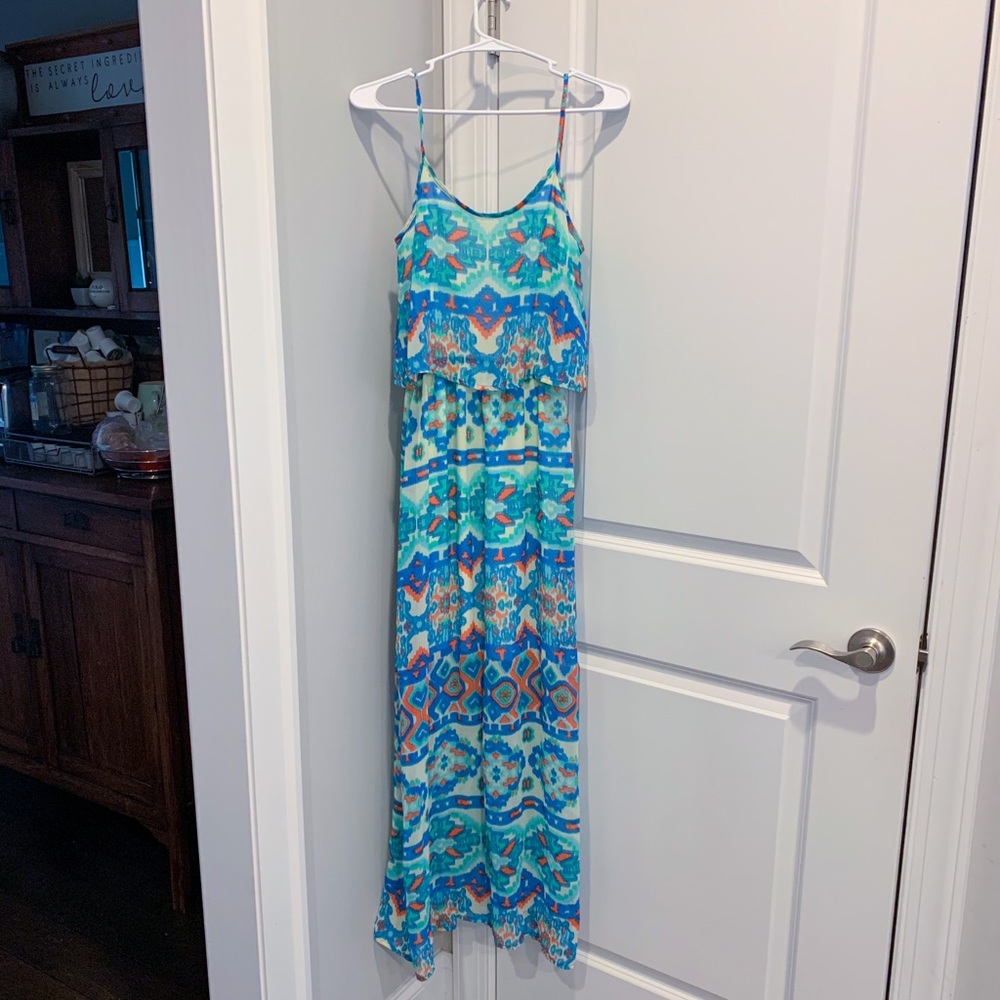 Livery Love maxi dress with built in slip skirt